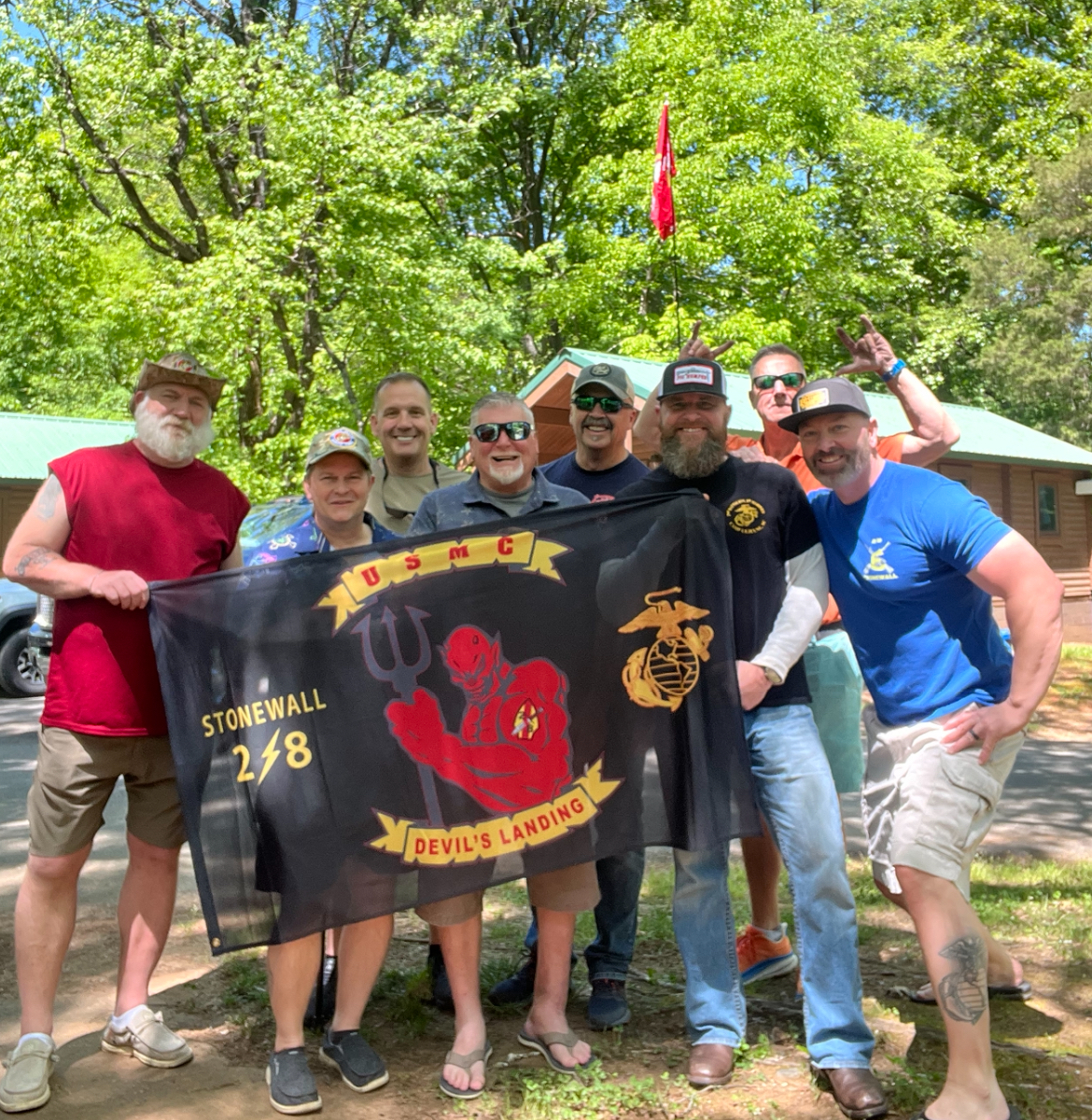 Veterans gathered at Devils Landing